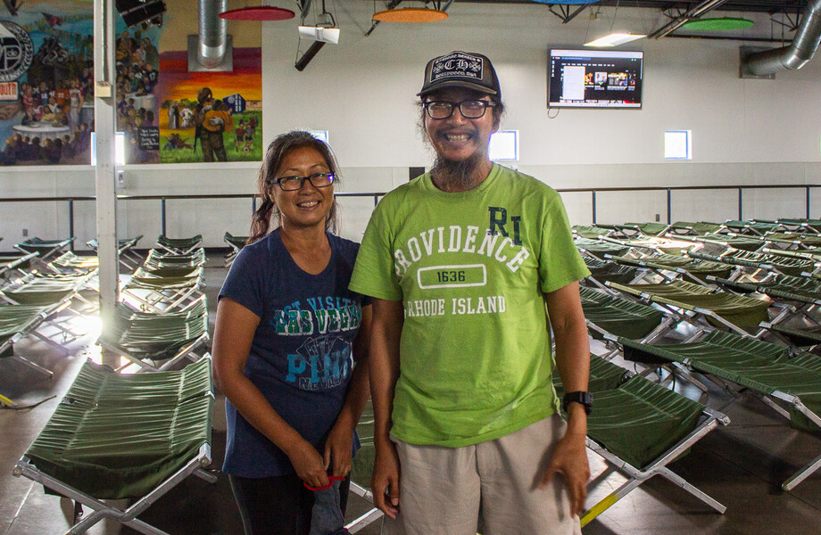 The Samanos in the overnight shelter.