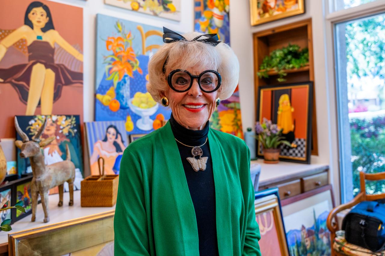 Betsy Vincent in her impressive studio.