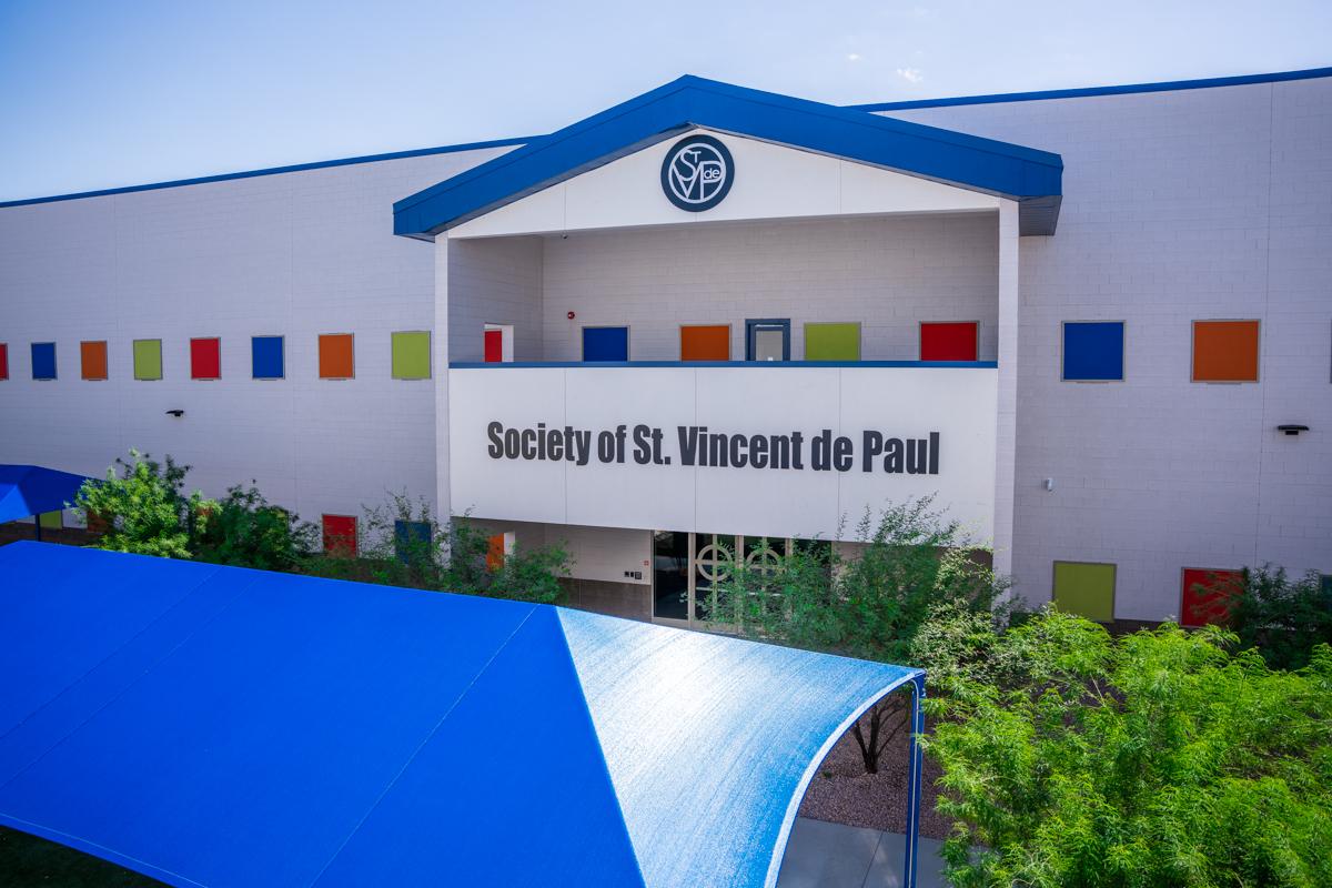 The edifice of De Paul Manor.